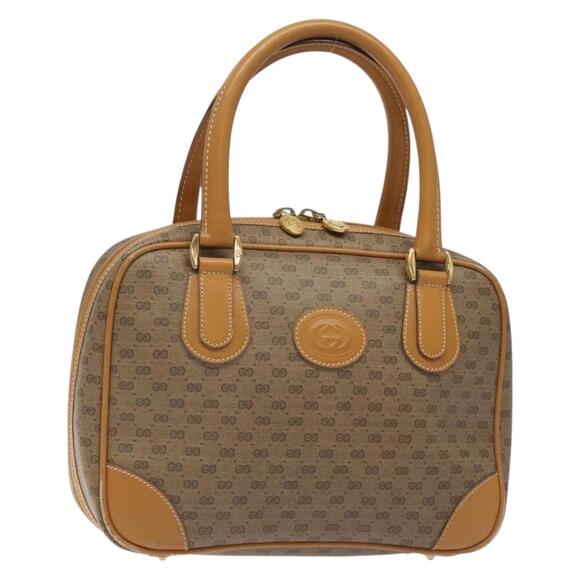 GUCCI Micro GG Supreme Hand Bag Pvc Beige Gold 000 58 000 58 - Picture 1 of 16